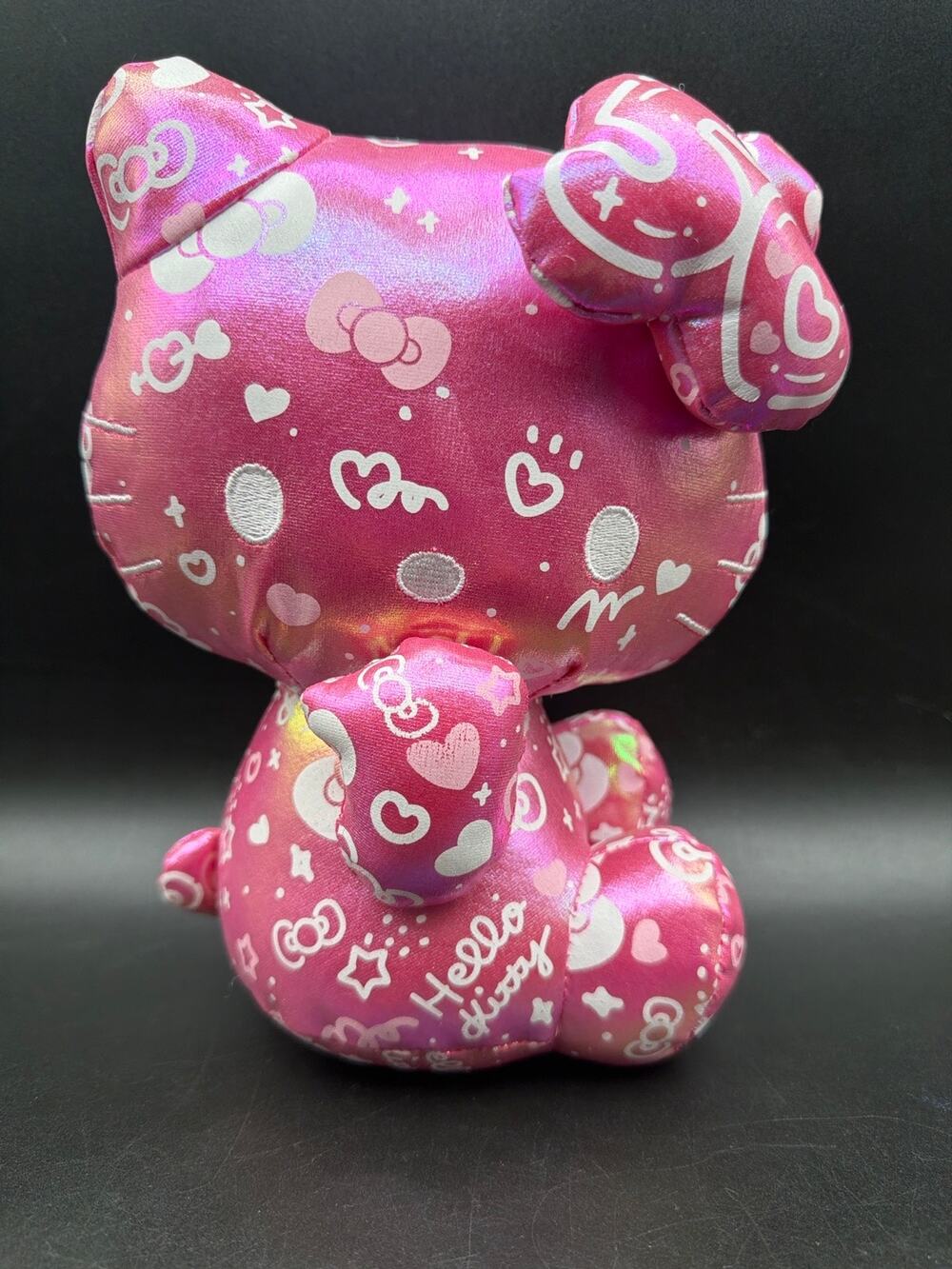 Hello Kitty Cafe 50th Anniversary Iridescent Pink Plush 9” Sanrio Exclusive